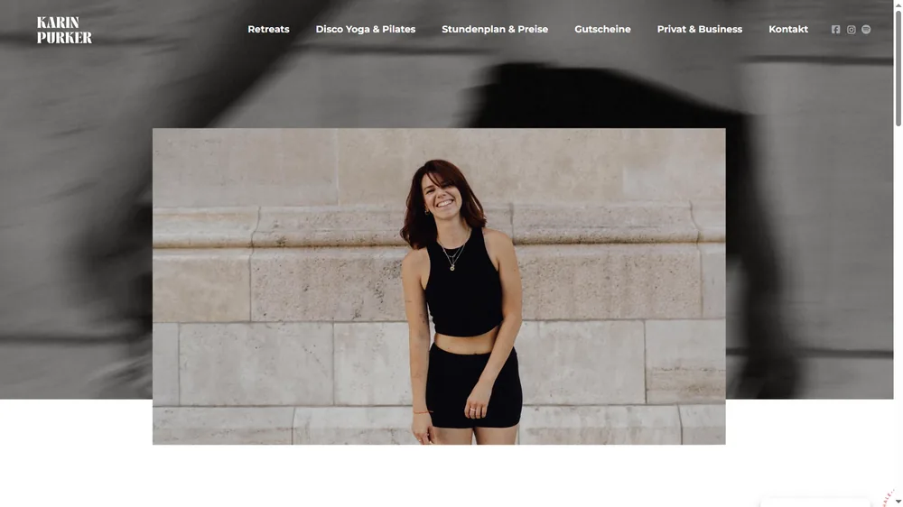 Screenshot der Website karinpurker.at