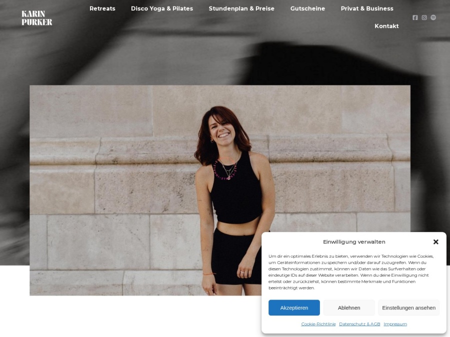 Screenshot der Website karinpurker.at